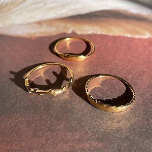 Nordstrom | Gold Plated Set of 3 Rings Size 8.5